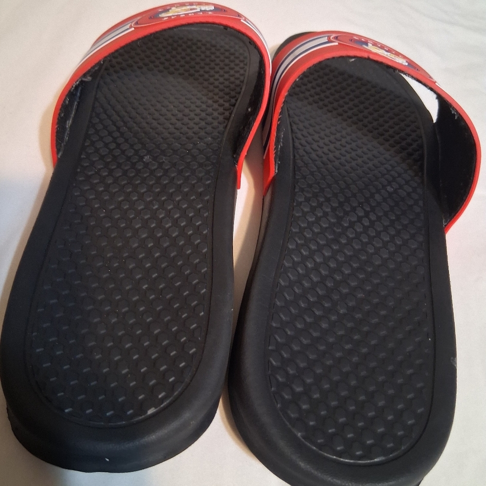 Kansas Jayhawks Red & Black Slide Sandals – Size Large (11–12) - Picture 6 of 10